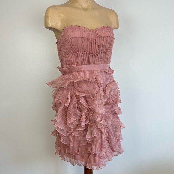 100% silk overlay bustier mini dress - Picture 11 of 13